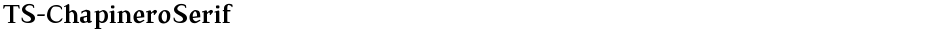 TS-ChapineroSerifDemo