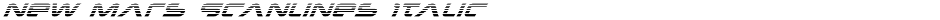 New Mars Scanlines ItalicDemo