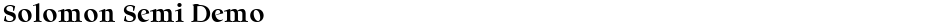 Solomon Semi DemoDemo
