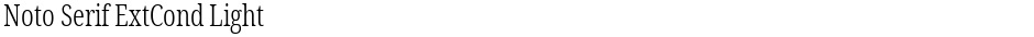 Noto Serif ExtCond LightDemo