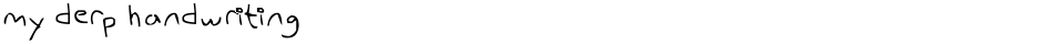 my derp handwritingDemo