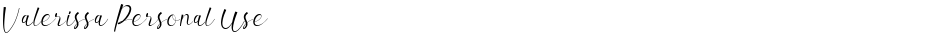 Valerissa Personal UseDemo