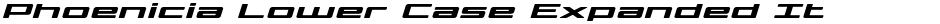 Phoenicia Lower Case Expanded ItalicDemo