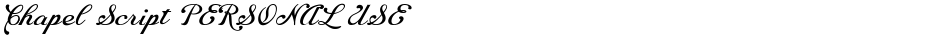 Chapel Script PERSONAL USEDemo