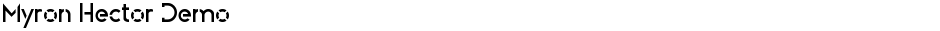 Myron Hector DemoDemo
