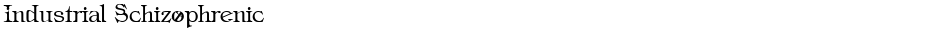 Industrial SchizophrenicDemo