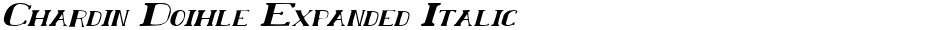 Chardin Doihle Expanded ItalicDemo