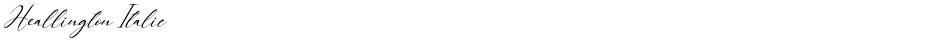 Heallington ItalicDemo