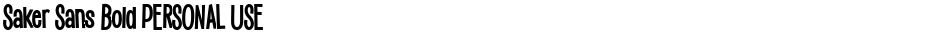 Saker Sans Bold PERSONAL USEDemo