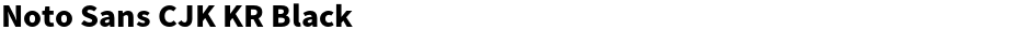 Noto Sans CJK KR BlackDemo