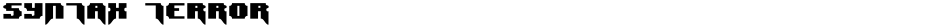 Syntax TerrorDemo