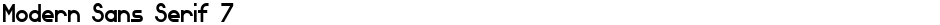 Modern Sans Serif 7Demo