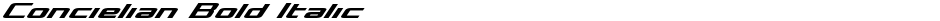 Concielian Bold ItalicDemo