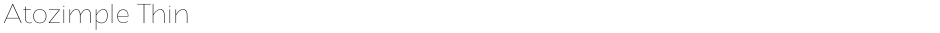 Atozimple ThinDemo