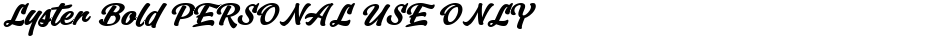 Lyster Bold PERSONAL USE ONLYDemo