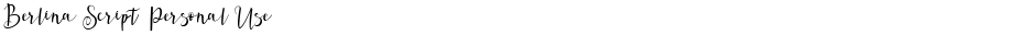 Berlina Script  Personal UseDemo