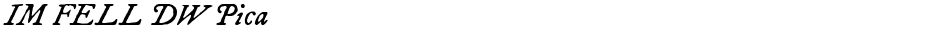 IM FELL DW PicaDemo