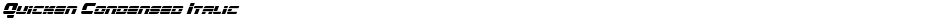 Quicken Condensed ItalicDemo