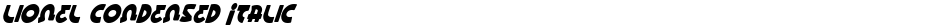 Lionel Condensed ItalicDemo