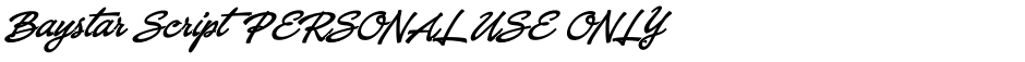 Baystar Script PERSONAL USE ONLY MediumDemo