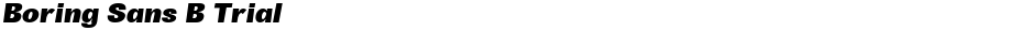 Boring Sans B TrialDemo