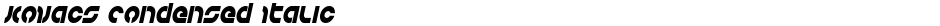 Kovacs Condensed ItalicDemo