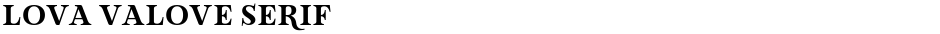 Lova Valove SerifDemo