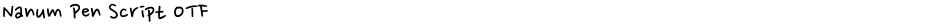 Nanum Pen Script OTFDemo