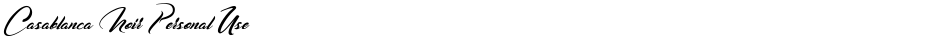 Casablanca Noir Personal UseDemo