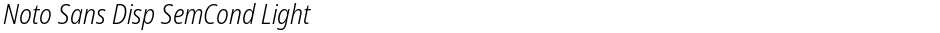 Noto Sans Disp SemCond LightDemo