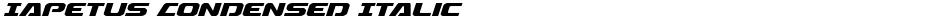 Iapetus Condensed ItalicDemo