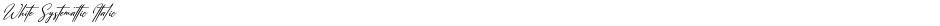 White Systemattic ItalicDemo