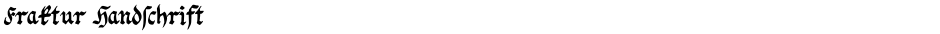 Fraktur HandschriftDemo