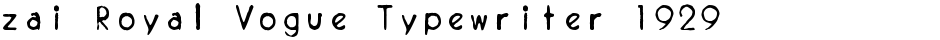 zai Royal Vogue Typewriter 1929Demo