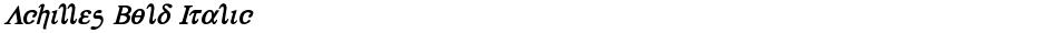 Achilles Bold ItalicDemo