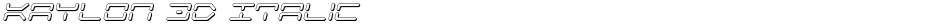 Kaylon 3D ItalicDemo