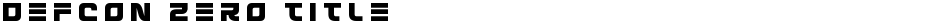Defcon Zero TitleDemo