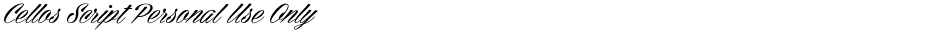 Cellos Script Personal Use OnlyDemo