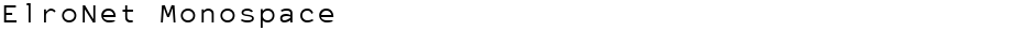 ElroNet MonospaceDemo