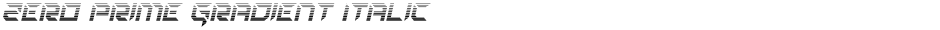 Zero Prime Gradient ItalicDemo