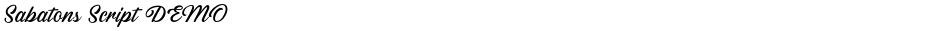 Sabatons Script DEMODemo