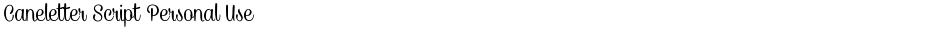 Caneletter Script Personal UseDemo