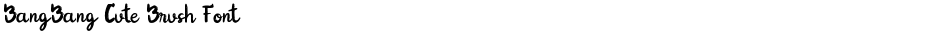 BangBang Cute Brush FontDemo