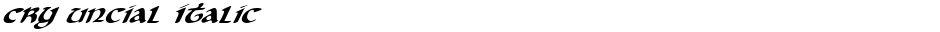 Cry Uncial ItalicDemo