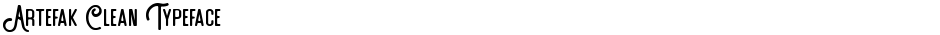 Artefak Clean TypefaceDemo