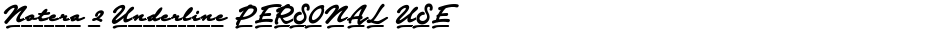 Notera 2 Underline PERSONAL USEDemo