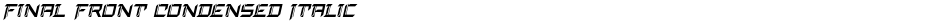 Final Front Condensed ItalicDemo