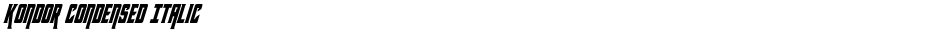 Kondor Condensed ItalicDemo