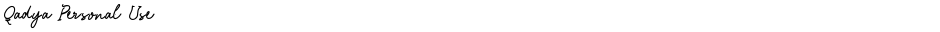 Qadya Personal UseDemo