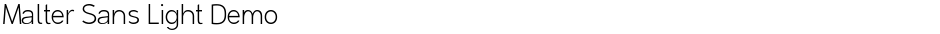 Malter Sans Light DemoDemo